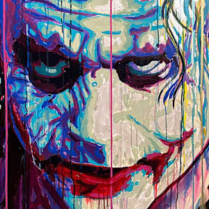 Joker / Heath Ledger (Donated to Charity) by Artist Allan Buch  Image: Joker / Heath Ledger