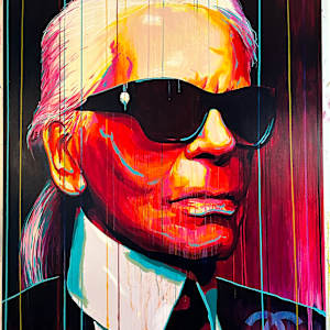 Karl Lagerfeld – The Icon Reimagined by Artist Allan Buch  Image: Karl Lagerfeld