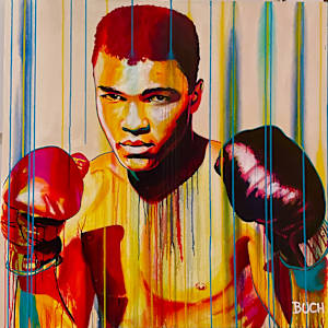 Young Mohamad Ali by Artist Allan Buch