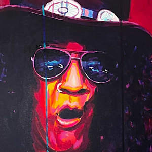 Slash – Strings of Fire by Artist Allan Buch  Image: SLASH detail