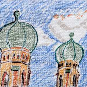The towers from Frauenkirche in Munich by Paul Riedel
