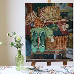 'In her beloved teal shoes, she danced with quiet pride' by Sally Swan 