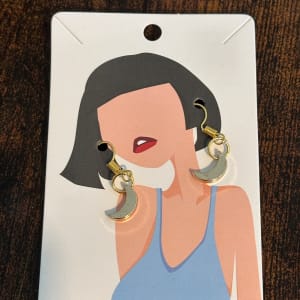 Gold Moon Earring Set - STAJ20240043 - C16 #23 by Susi Schuele