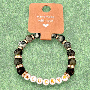 Green and Gold Lucky Bracelet  - STAJ20240012 #27 by Susi Schuele