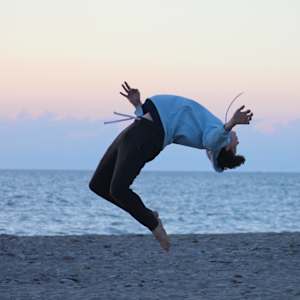 Young Man just flippin' by Tami Hritzay