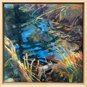 Concho Spring Reflections  Image: Natural wood floater frame