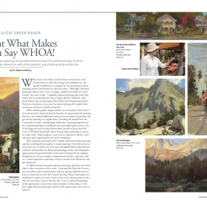 Alpen Glow by Suzie Baker  Image: Paint What Makes You Say Whoa!  Artist Profile - Plein Air Magazine 
December 2017/January 2018 p.42-46