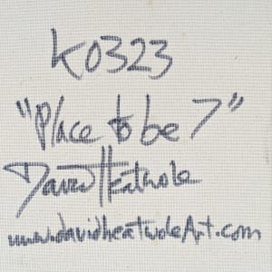 Place to be 7 by David Heatwole  Image: Back signature and title