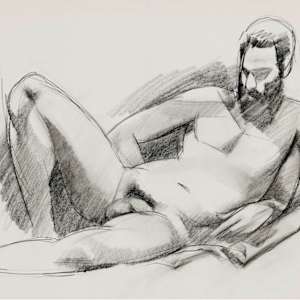 untitled life drawing 115 by Edward Henrion