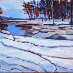 Bellamy River Estuary - Ice Floe by Cleo Huggins
