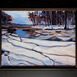 Bellamy River Estuary - Ice Floe by Cleo Huggins 
