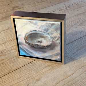 Oyster on Linen 2 by Cleo Huggins 