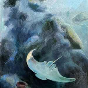 Linger, Glide, Traverse - Triptych by Cleo Huggins  Image: Glide