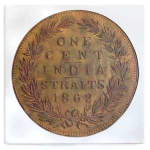 Straits Settlements Cent, 1862 (Obverse) by Erin Morrison
