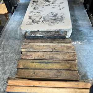 Bubi (Bavarian Lion) - Lithography Stone Print by Astrid Steingrueber 