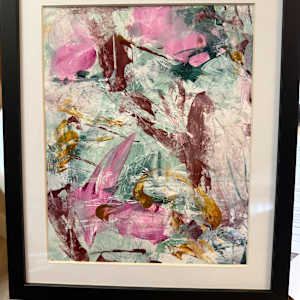 'Chocolate Covered Strawberry Jellies' by Annette Aspen  Image: Framed in a simple black wooden frame.