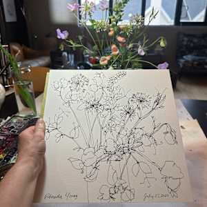 Sweet peas, foxgloves, and allium, July 27, 2024 by Rhonda Young, Image 3.