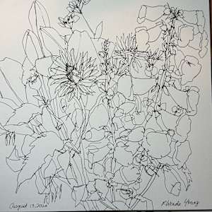 Foxglove and Yellow Lilies, August 13, 2024 by Rhonda Young, Image 4.