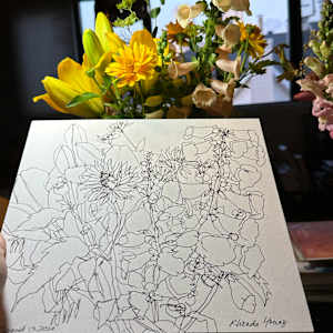 Foxglove and Yellow Lilies, August 13, 2024 by Rhonda Young, Image 2.