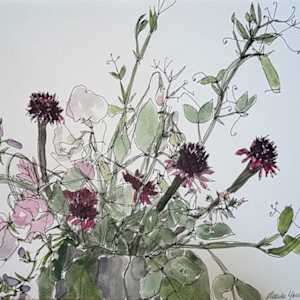 Bouquet featuring sweet peas by Rhonda Young