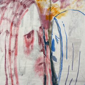 Faces and Figures Pillow case by ELLEN MARIE BLAZICH 