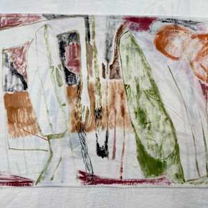 Faces and Figures Pillow case by ELLEN MARIE BLAZICH 