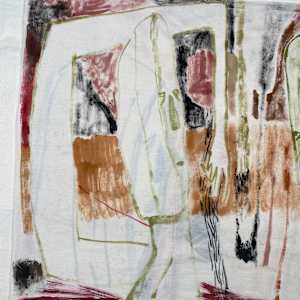 Faces and Figures Pillow case by ELLEN MARIE BLAZICH 