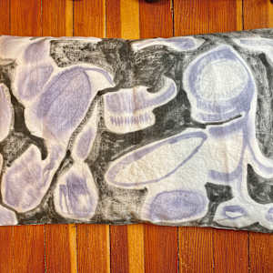 Fossils Black Pillow Cover by ELLEN MARIE BLAZICH 