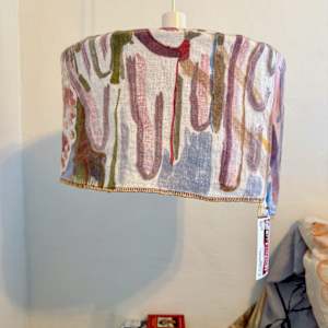 hanging linen lamp by ELLEN MARIE BLAZICH 