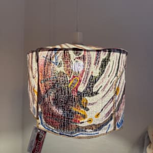 hanging linen lamp by ELLEN MARIE BLAZICH 
