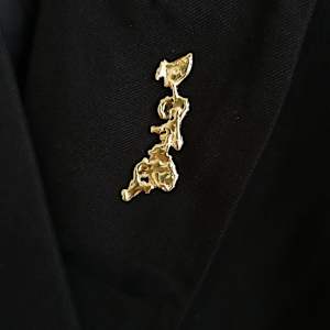 INGOT ORGANIC SHAPE BROOCH by Rita GOBIN
