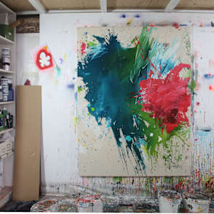 SENT YOU FLOWERS (REMEMBER WHEN WE FELL IN LOVE) III by Daniela Schweinsberg  Image: Studio view