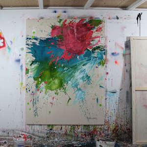 SENT YOU FLOWERS (REMEMBER WHEN WE FELL IN LOVE) IV by Daniela Schweinsberg  Image: In the studio