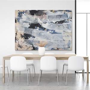 SOMETHING YELLOW, SOMETHING BLUE II by Daniela Schweinsberg  Image: Interior example