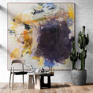 AUTUMN LEAVES (PURPLE MOOD) by Daniela Schweinsberg  Image: Interior example