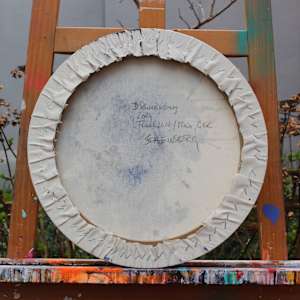 BLUE HOUR (Tondo small) by Daniela Schweinsberg  Image: Back