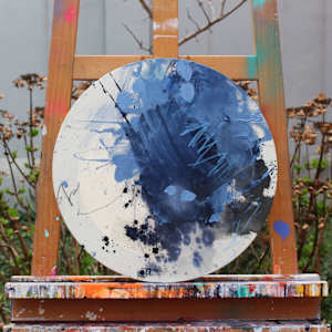 BLUE HOUR (Tondo small) by Daniela Schweinsberg  Image: In daylight