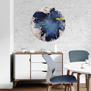 BLUE HOUR (Tondo large) by Daniela Schweinsberg  Image: Interior example