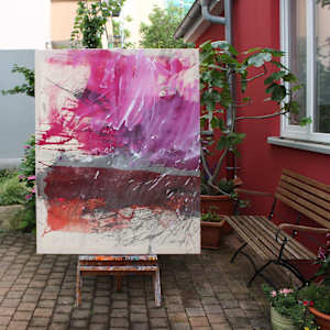 PINK DREAMSCAPE I & II by Daniela Schweinsberg  Image: In daylight