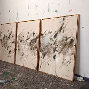 I FEEL LIKE DANCING IV by Daniela Schweinsberg  Image: With frame (oak, oiled)