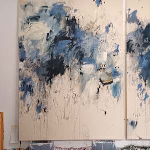 REVELING IN BLUE #1 by Daniela Schweinsberg  Image: Studio view