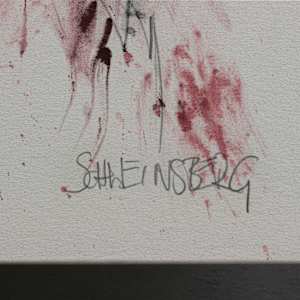 SELF-PORTRAIT IN RED by Daniela Schweinsberg  Image: Detail with Signature