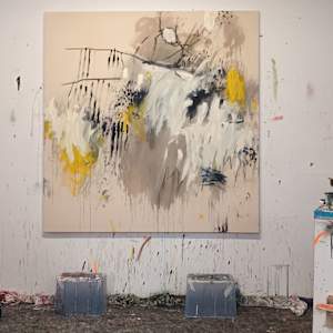 SUMMER'S HEART (MAXIMUM LUSH) by Daniela Schweinsberg  Image: Early stage in the studio