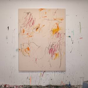 CRIMSON SCRIBBLES (PROCESS OVER PLAN) by Daniela Schweinsberg  Image: Early stage