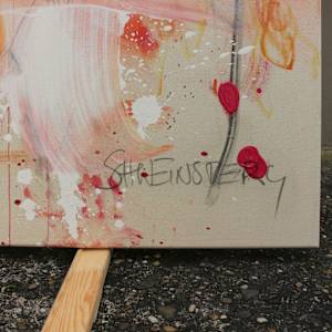 CRIMSON SCRIBBLES (PROCESS OVER PLAN) by Daniela Schweinsberg  Image: Detail, signature