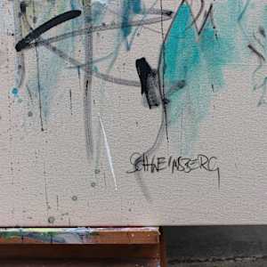 Tilted Composition (Form, Fragment, Gesture) 1 by Daniela Schweinsberg  Image: Detail, signature