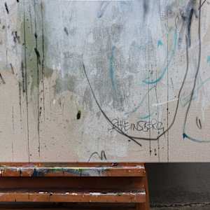 Tilted Composition (Form, Fragment, Gesture) 2 by Daniela Schweinsberg  Image: Detail, signature