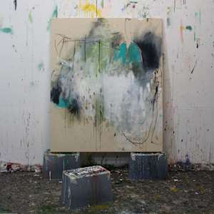 Tilted Composition (Form, Fragment, Gesture) 2 by Daniela Schweinsberg  Image: Studio view