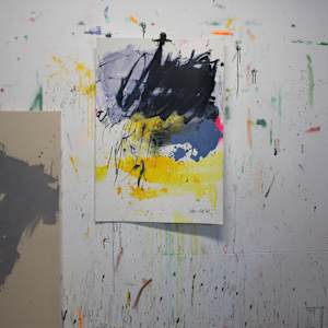 Three Colors Rain (Or: Rain, felt) by Daniela Schweinsberg  Image: Studio view