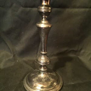 Spanish, Empire Style Sterling Silver Candlesticks Monogrammed c.1840 (2)